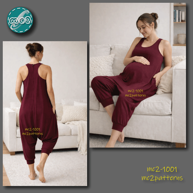 Harem-style Jumpsuit, Racer-back / mc2-1001