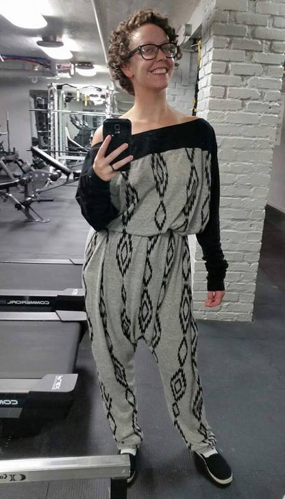 Exaggerated-length Harem-style Jumpsuit