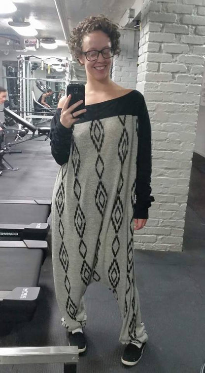 Exaggerated-length Harem-style Jumpsuit