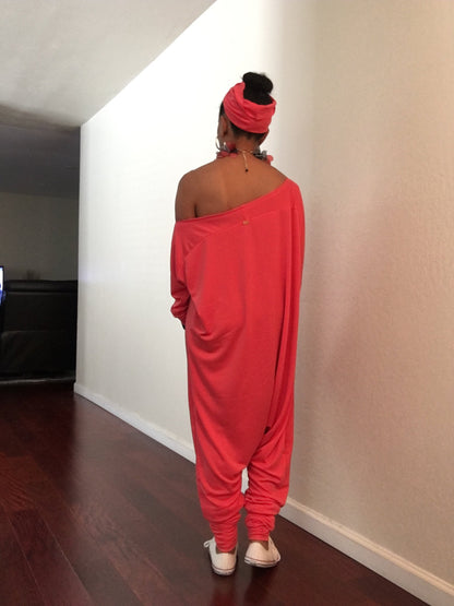 Exaggerated-length Harem-style Jumpsuit
