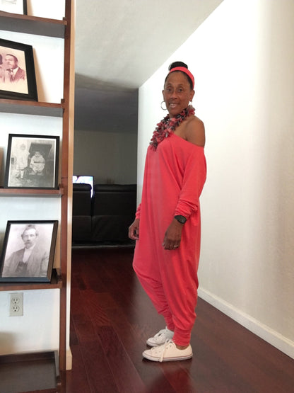 Exaggerated-length Harem-style Jumpsuit