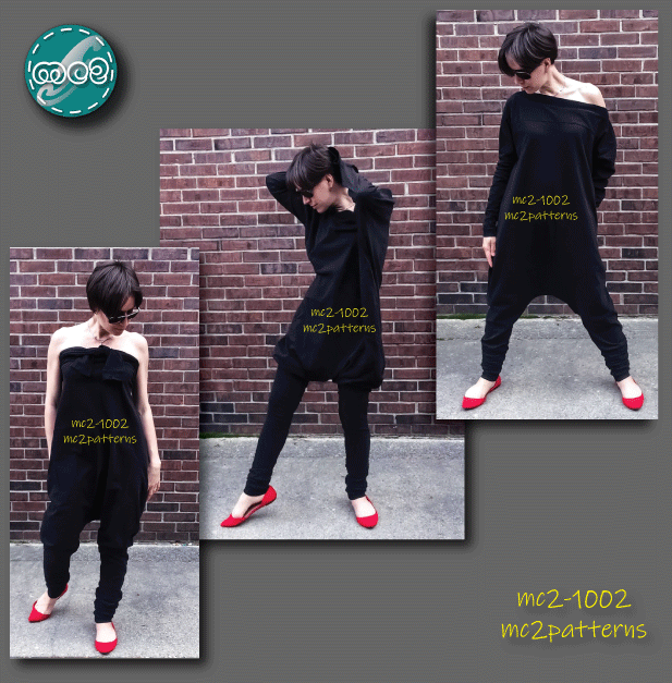 Exaggerated-length Harem-style Jumpsuit / mc2-1002