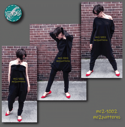 Exaggerated-length Harem-style Jumpsuit / mc2-1002