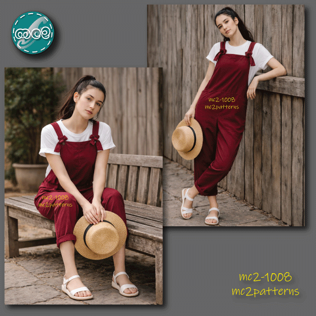 Loose-fit Cropped Overall Jumpsuit / mc2-1008