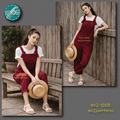Loose-fit Cropped Overall Jumpsuit / mc2-1008