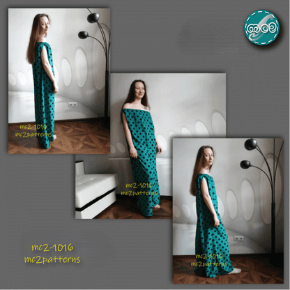 Off-shoulder Playsuit-Dress Boho Maxi / mc2-1016