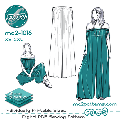 Off-shoulder Playsuit-Dress Boho Maxi / mc2-1016