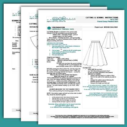 Deep-Pleated Flared Skirt / mc2-1107