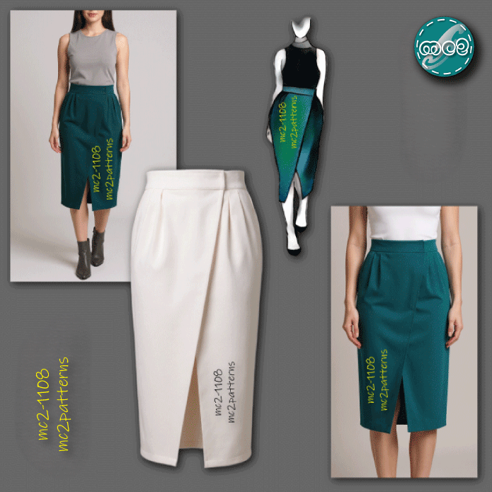 Tulip Wrap Skirt No-side-seam / mc2-1108