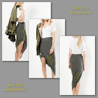 Easy-to-Make Jersey Twisted High-Low Skirt