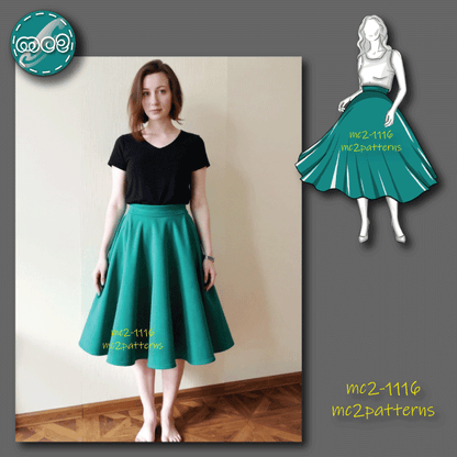 Pull-on Circle Skirt Jersey / mc2-1116