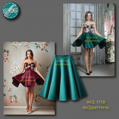 Pull-on Circle Skirt Jersey / mc2-1116