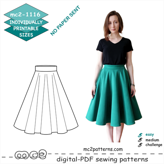 Pull-on Circle Skirt Jersey