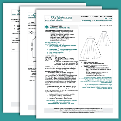 Pull-on Circle Skirt Jersey