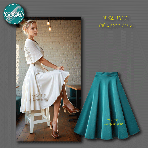 Classy Circle Skirt with Zipper / mc2-1117