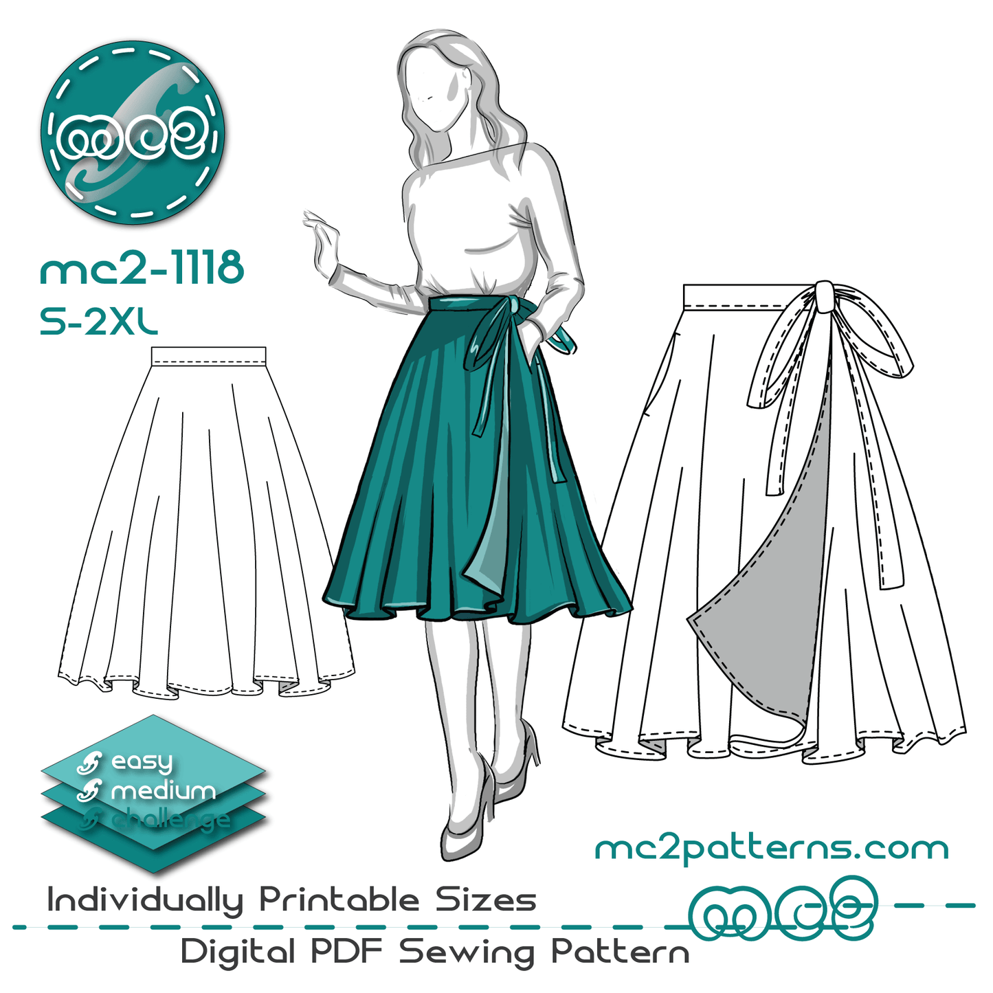 Circle Wrap-Skirt with Pockets / mc2-1118