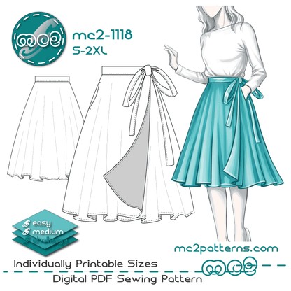 Circle Wrap-Skirt with Pockets / mc2-1118