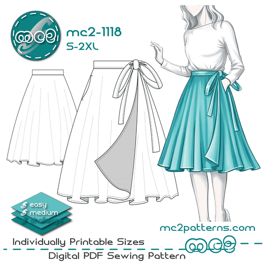 Circle Wrap-Skirt with Pockets / mc2-1118