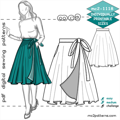 Wrap Circle Skirt with Optional Inseam Pockets