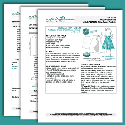 Circle Wrap-Skirt with Pockets / mc2-1118
