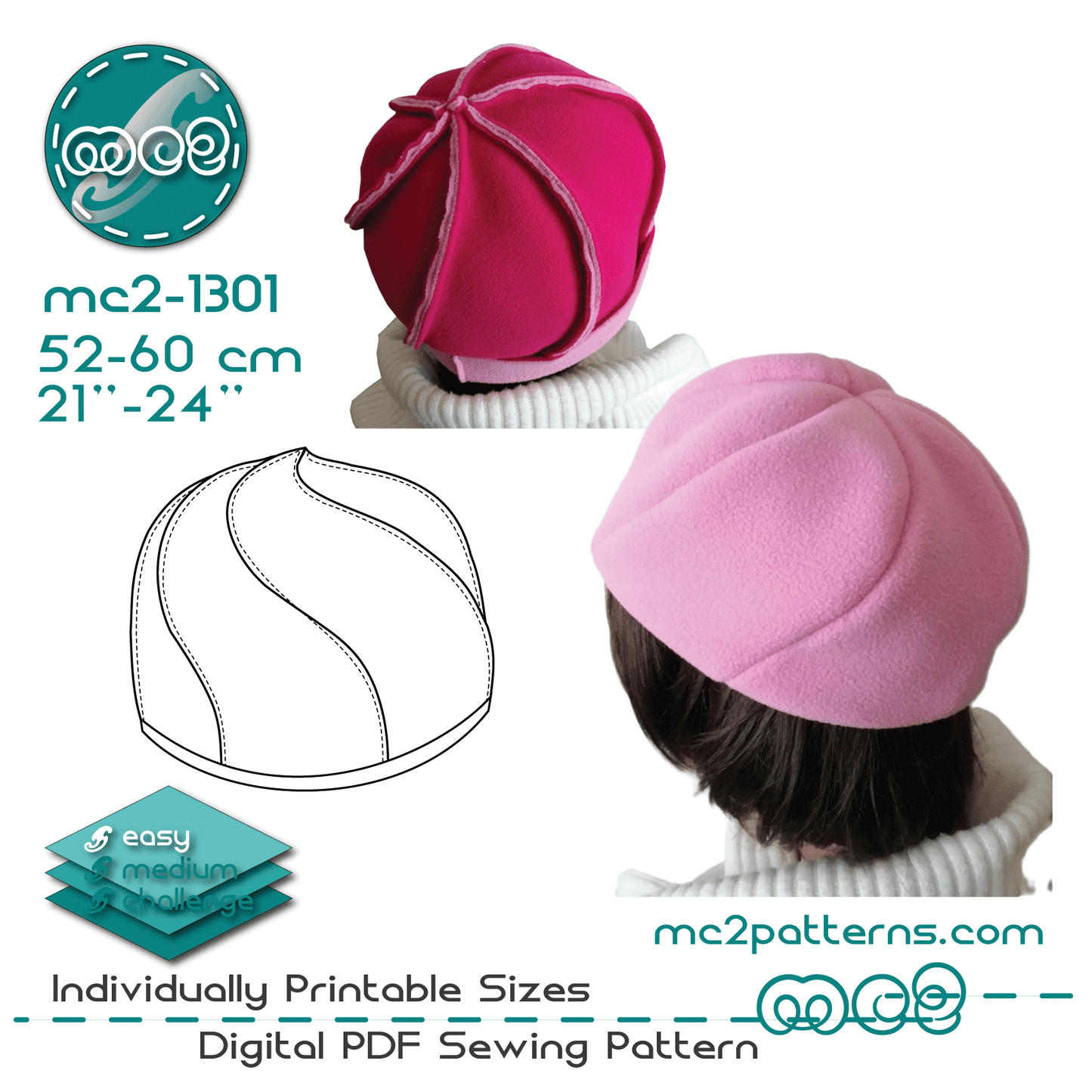 Spiral-Design Hat / mc2-1301