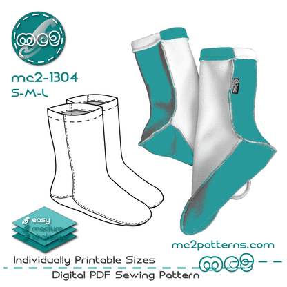 Easy-to-Make Fleece Socks / mc2-1304