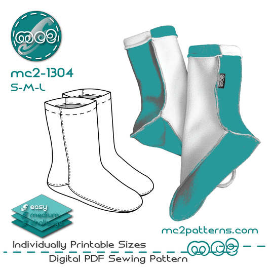 Easy-to-Make Fleece Socks / mc2-1304