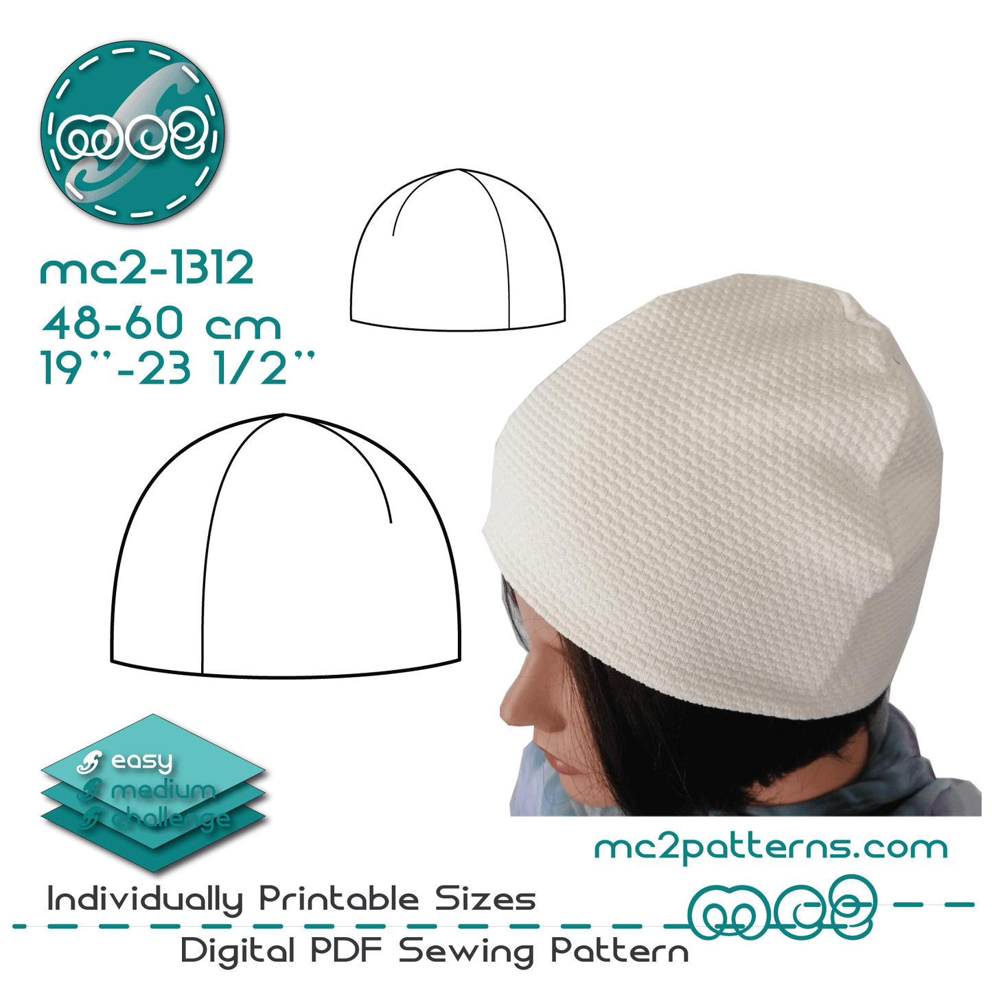 Slick-look Beanie Hat / mc2-1312