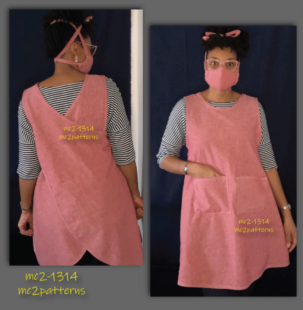 Cross-back Apron A-line NO-lining Japanese-style