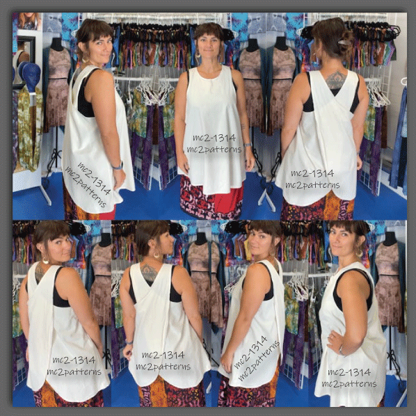 Cross-back Apron A-line NO-lining Japanese-style