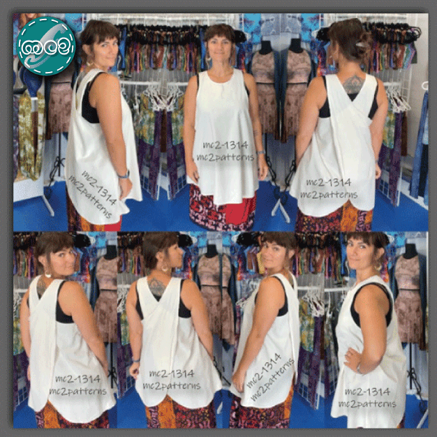 Cross-back Apron A-line NO-lining Japanese-style / mc2-1314