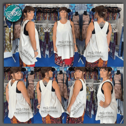 Cross-back Apron A-line NO-lining Japanese-style / mc2-1314