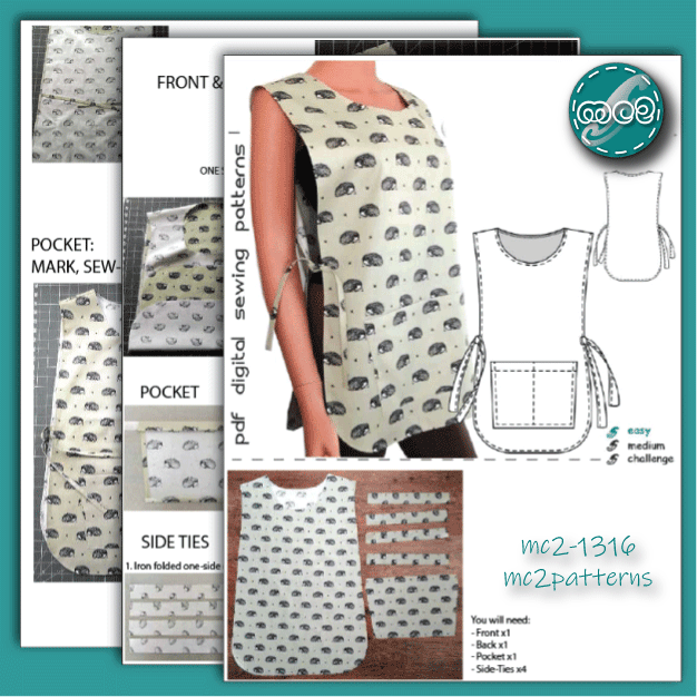 Classic Tabard-Apron Easy-to-make / mc2-1316