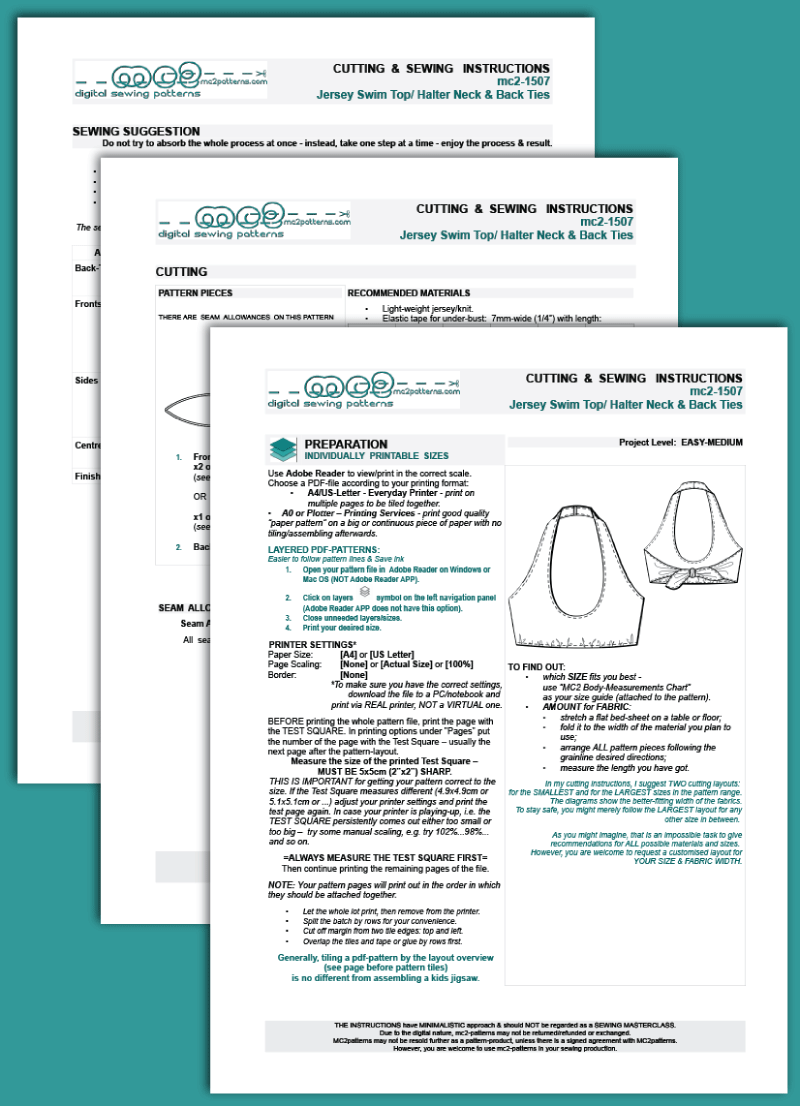 Swim-Top with Halter-neck & Back Ties