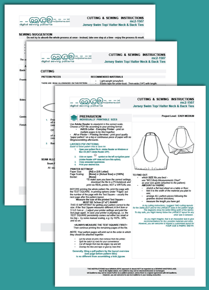 Swim-Top with Halter-neck & Back Ties