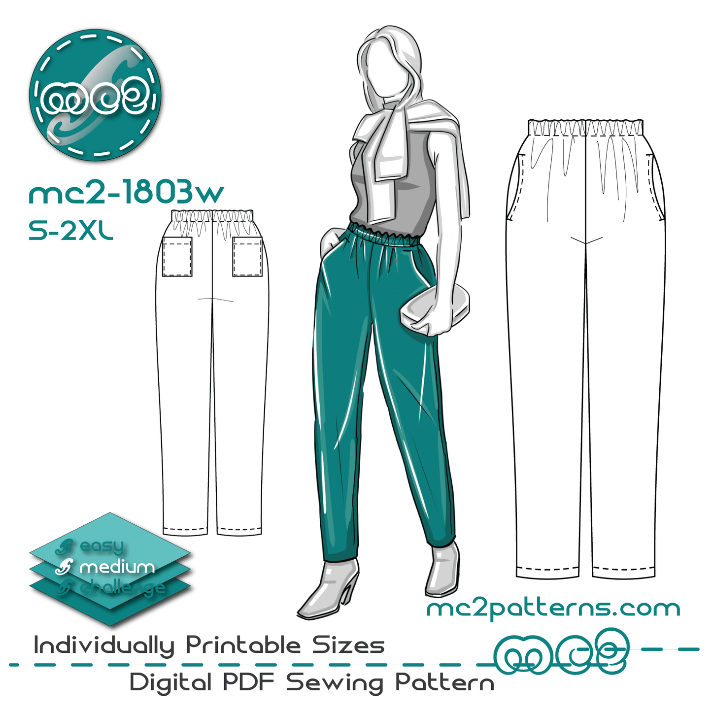 Pull-on Pants, Four Pockets / mc2-1803w