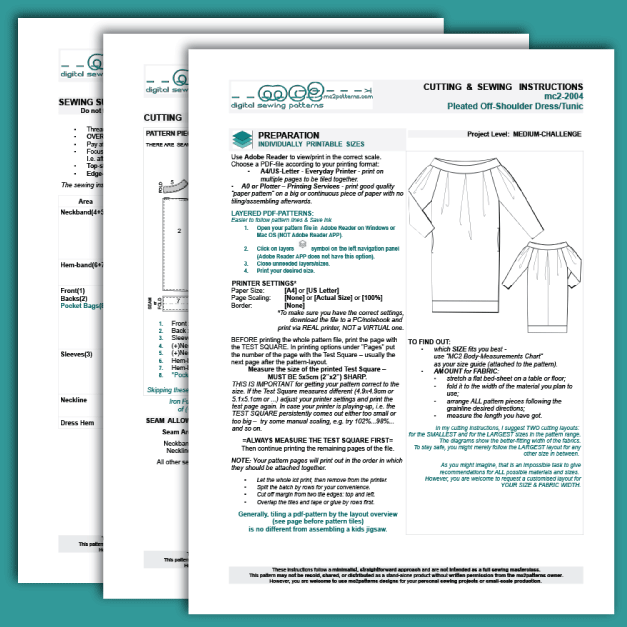 Pleated Off-Shoulder Dress Tunic / mc2-2004