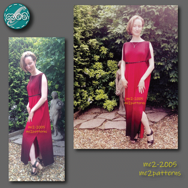 Loose-Fit Cold-Shoulder ONE-SIZE Caftan Dress / mc2-2005