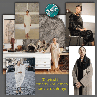 Cowl-collar/bolero Dress Loose-fit Michele-Oka-Doner-style / mc2-2006