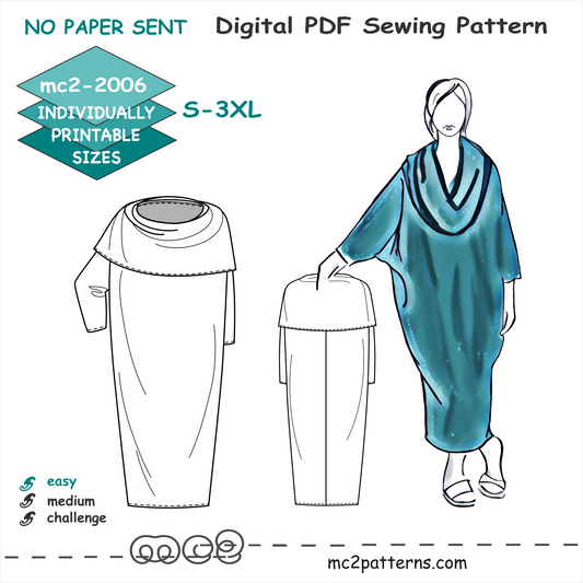 Cowl-collar/bolero Dress Loose-fit Michele-Oka-Doner-style / mc2-2006