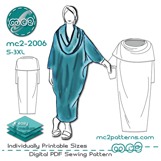 Cowl-collar/bolero Dress Loose-fit Michele-Oka-Doner-style / mc2-2006