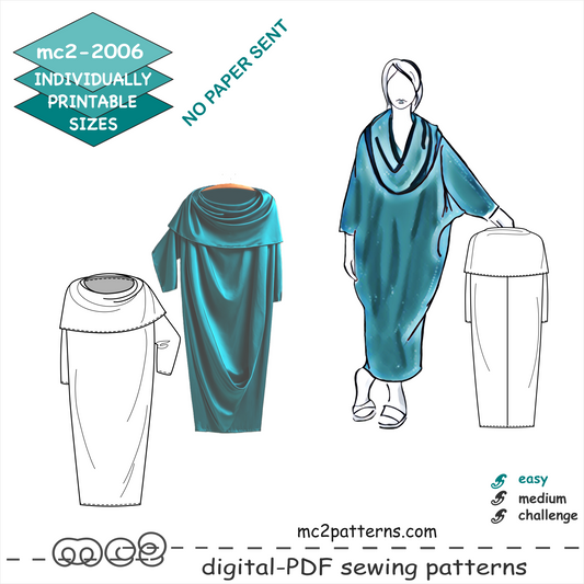 Cowl-collar/bolero Dress Loose-fit Michele-Oka-Doner-style