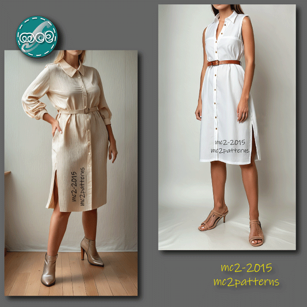 Shirt-Dress Summer-Duster, Front & Back Yokes / mc2-2015