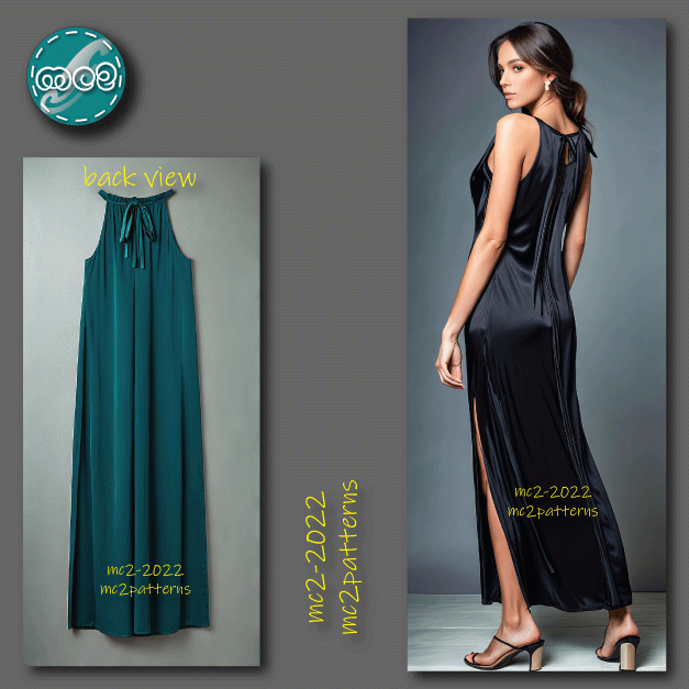 Sundress Nightgown Loose-fit Open-shoulders / mc2-2022