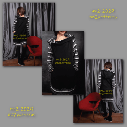Hoodie Sweatshirt-Tunic-Dress with Pockets