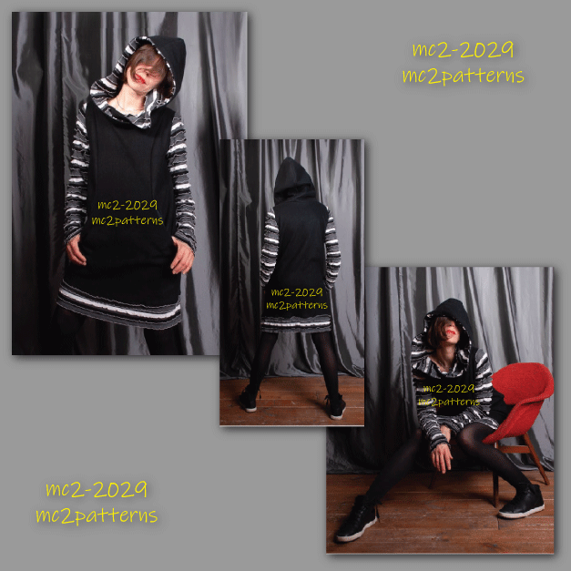 Hoodie Sweatshirt-Tunic-Dress with Pockets