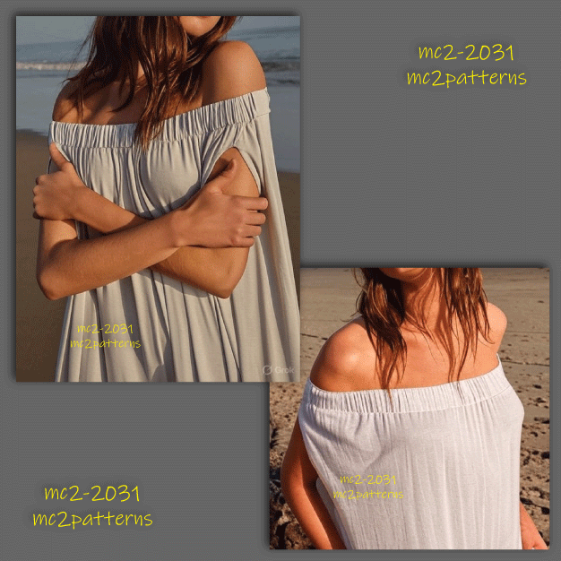 Off-shoulder Dress Loose-fit Easy-to-make