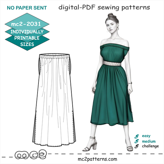 Off-shoulder Dress Loose-fit Easy-to-make
