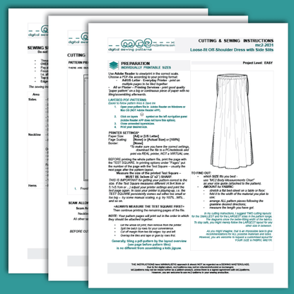 Off-shoulder Dress Loose-fit Easy-to-make