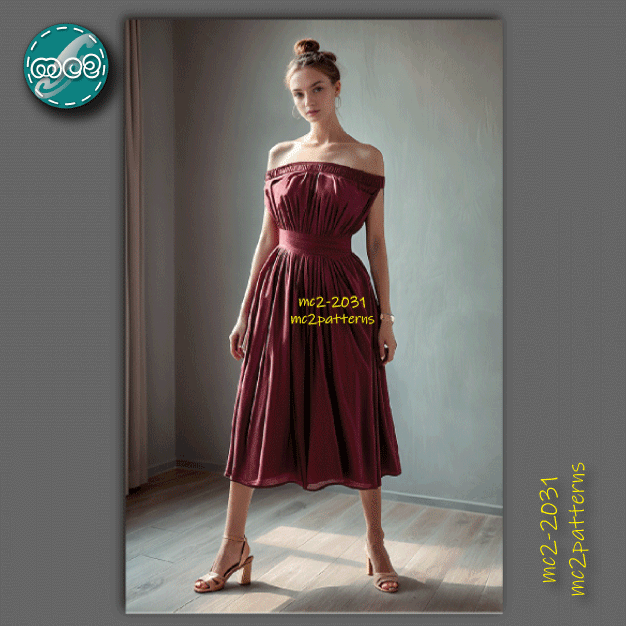 Off-shoulder Dress Loose-fit Easy-to-make / mc2-2031